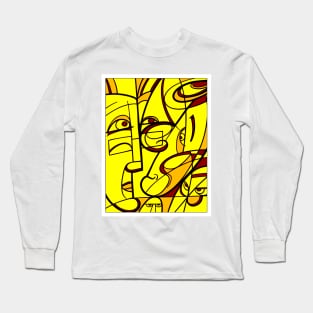 portrait cubism Long Sleeve T-Shirt